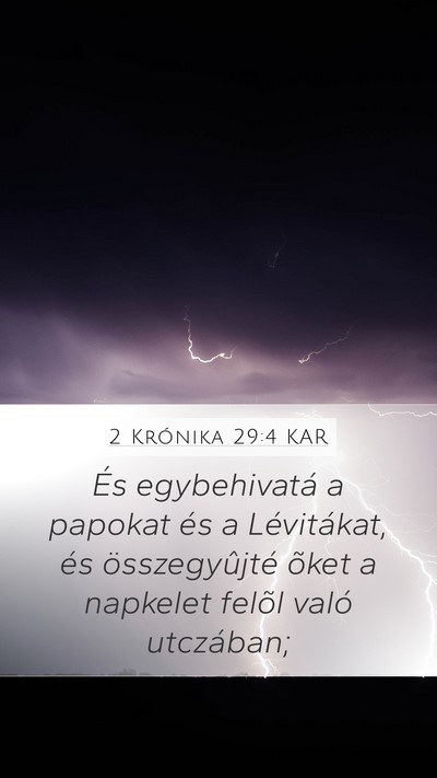 2 Krónika 29:4 KAR Bible Verse Image