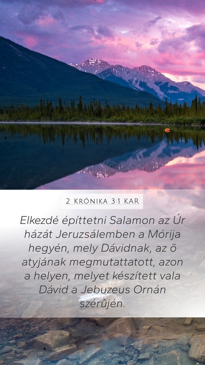2 Krónika 3:1 KAR Bible Verse Image
