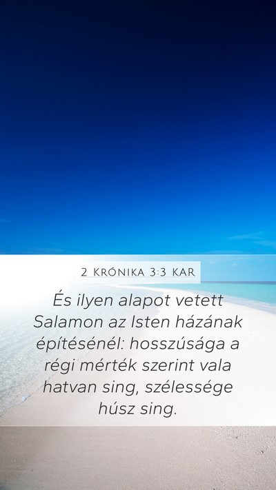 2 Krónika 3:3 KAR Bible Verse Image