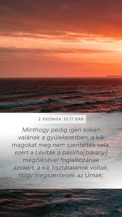 2 Krónika 30:17 KAR Bible Verse Image