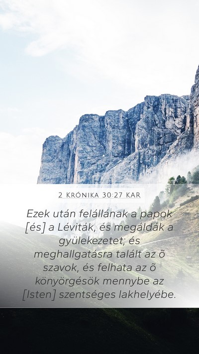 2 Krónika 30:27 KAR Bible Verse Image