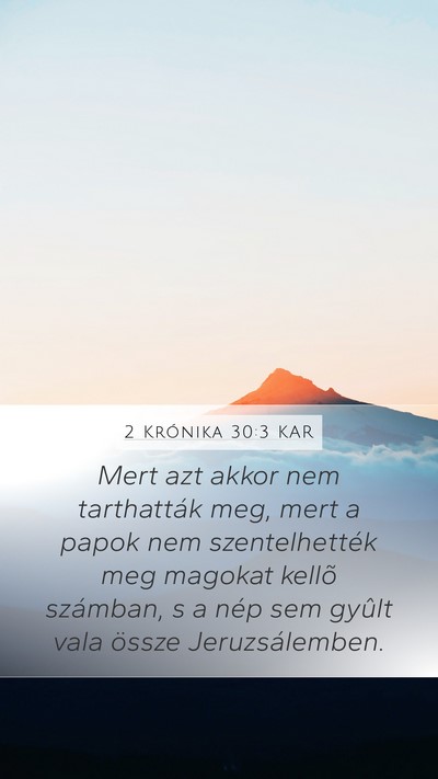 2 Krónika 30:3 KAR Bible Verse Image