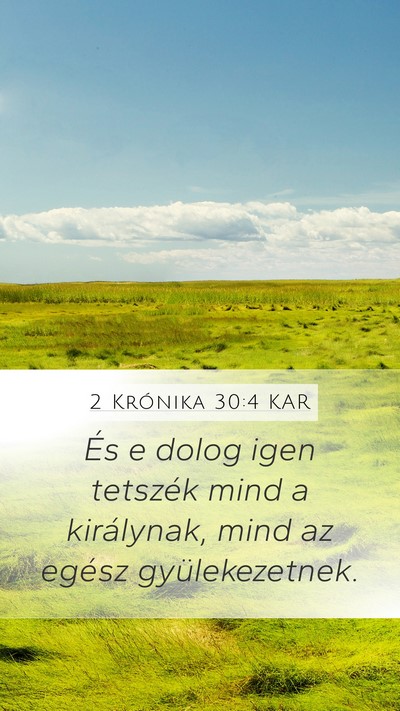 2 Krónika 30:4 KAR Bible Verse Image