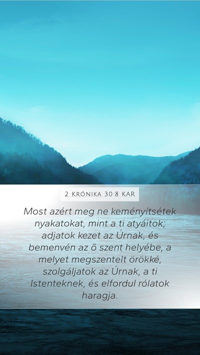 2 Krónika 30:8 KAR Bible Verse Image