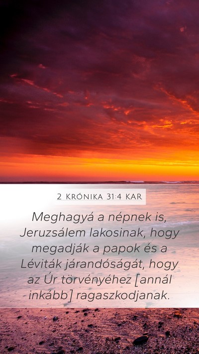 2 Krónika 31:4 KAR Bible Verse Image