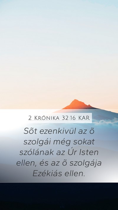 2 Krónika 32:16 KAR Bible Verse Image