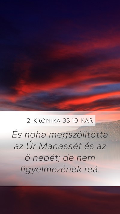 2 Krónika 33:10 KAR Bible Verse Image