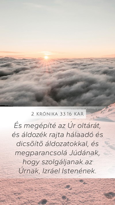 2 Krónika 33:16 KAR Bible Verse Image
