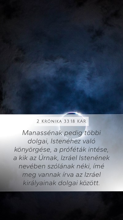 2 Krónika 33:18 KAR Bible Verse Image