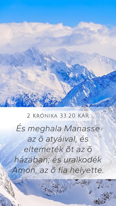 2 Krónika 33:20 KAR Bible Verse Image