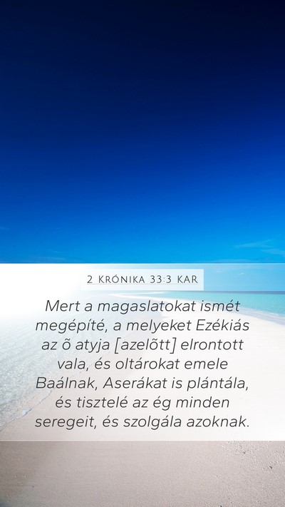 2 Krónika 33:3 KAR Bible Verse Image