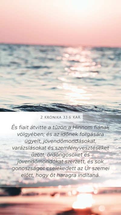 2 Krónika 33:6 KAR Bible Verse Image