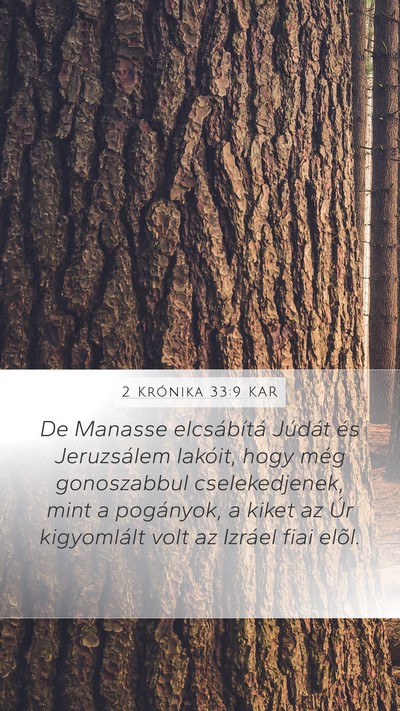 2 Krónika 33:9 KAR Bible Verse Image