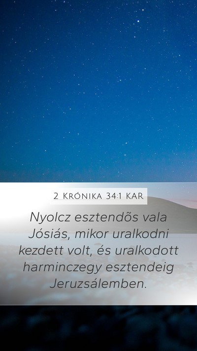 2 Krónika 34:1 KAR Bible Verse Image
