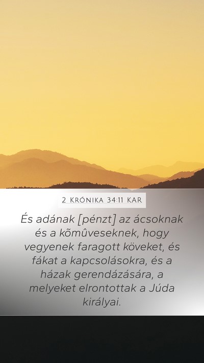 2 Krónika 34:11 KAR Bible Verse Image