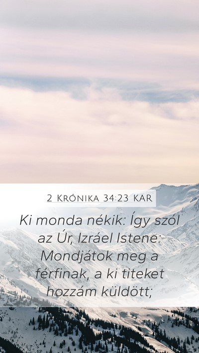 2 Krónika 34:23 KAR Bible Verse Image