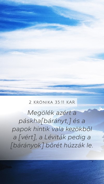 2 Krónika 35:11 KAR Bible Verse Image