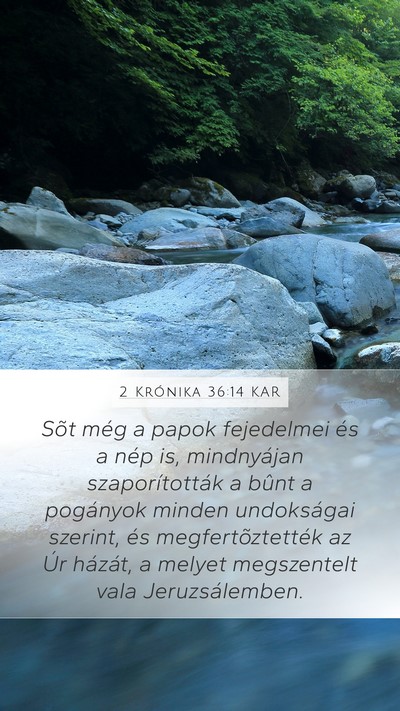 2 Krónika 36:14 KAR Bible Verse Image