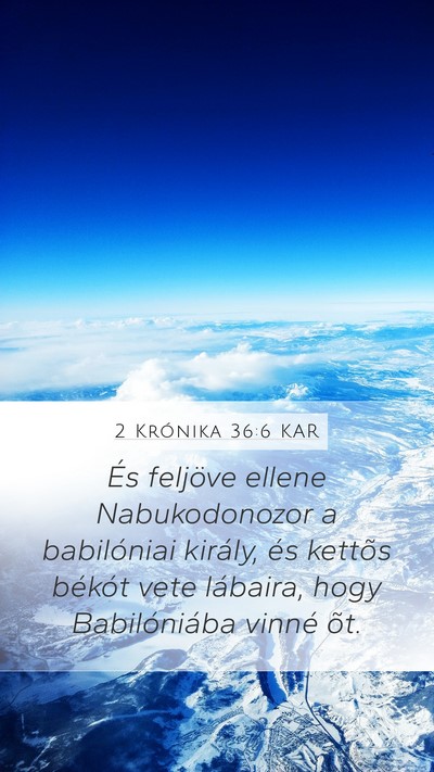 2 Krónika 36:6 KAR Bible Verse Image