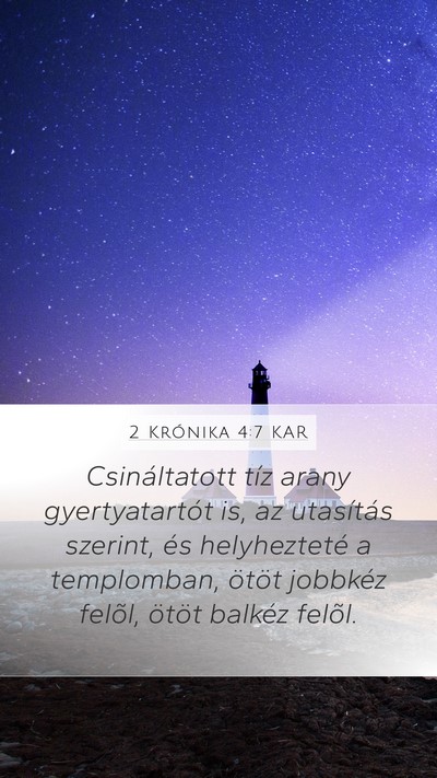 2 Krónika 4:7 KAR Bible Verse Image
