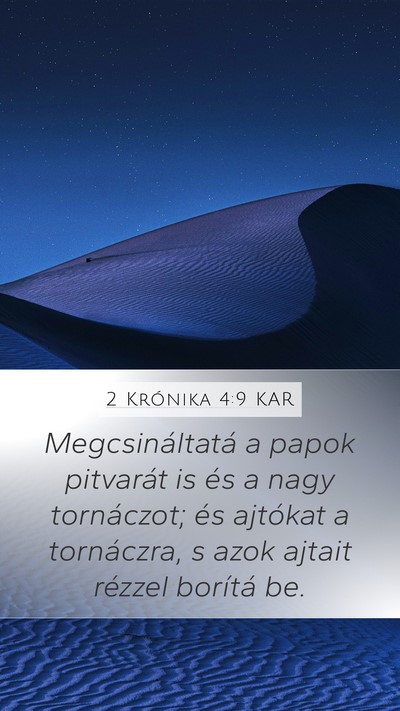2 Krónika 4:9 KAR Bible Verse Image