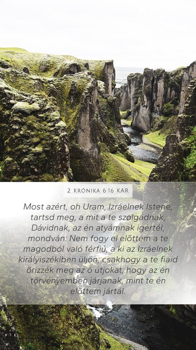 2 Krónika 6:16 KAR Bible Verse Image