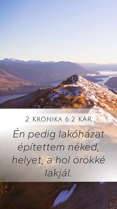 2 Krónika 6:2 KAR Bible Verse Image