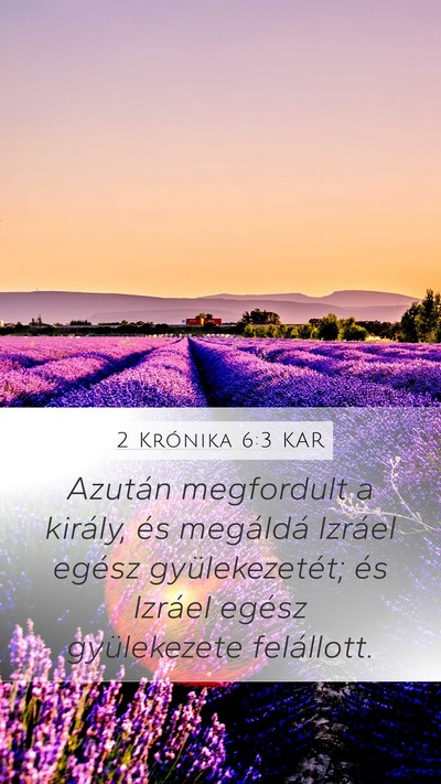 2 Krónika 6:3 KAR Bible Verse Image