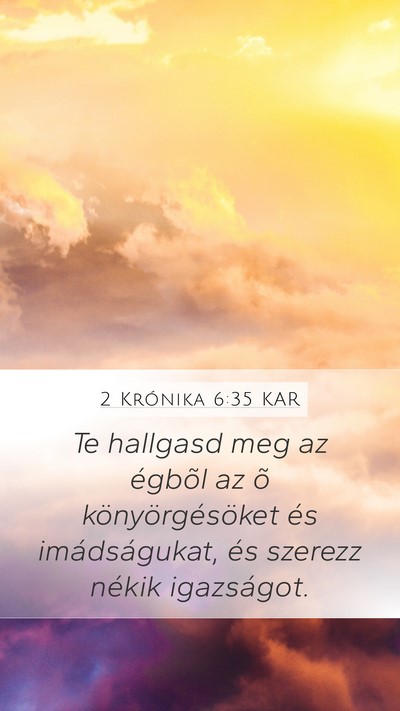 2 Krónika 6:35 KAR Bible Verse Image