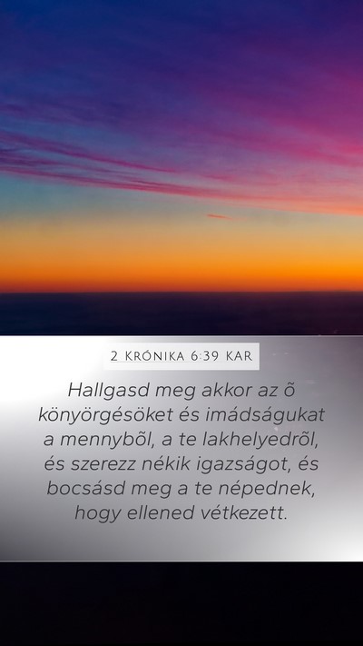 2 Krónika 6:39 KAR Bible Verse Image