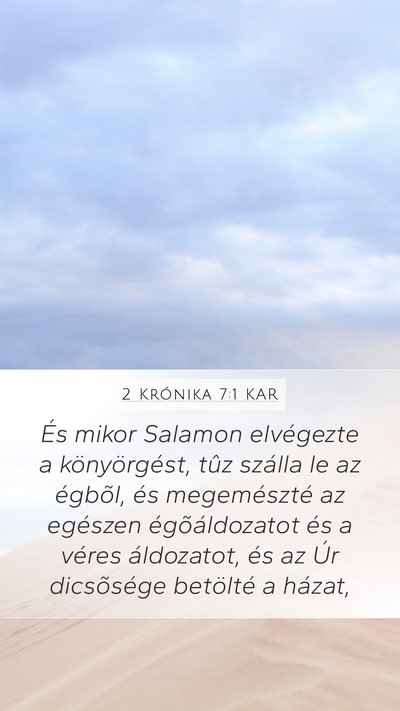 2 Krónika 7:1 KAR Bible Verse Image