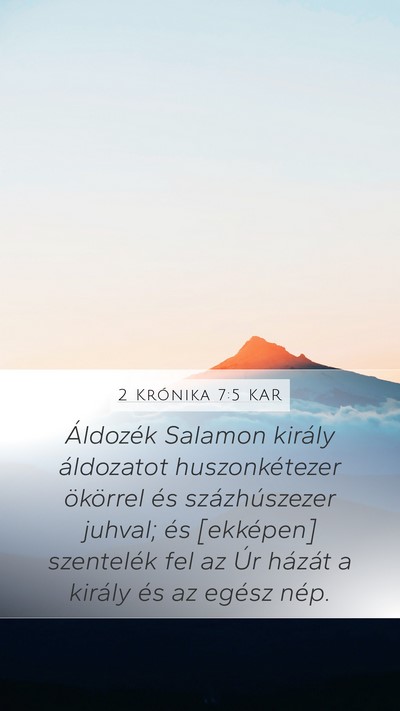 2 Krónika 7:5 KAR Bible Verse Image