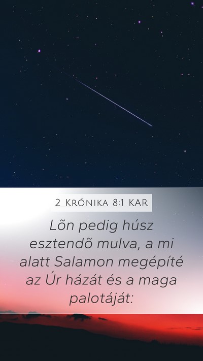 2 Krónika 8:1 KAR Bible Verse Image