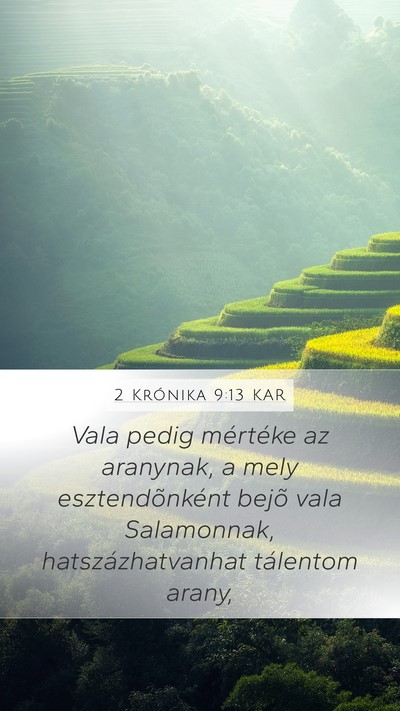 2 Krónika 9:13 KAR Bible Verse Image
