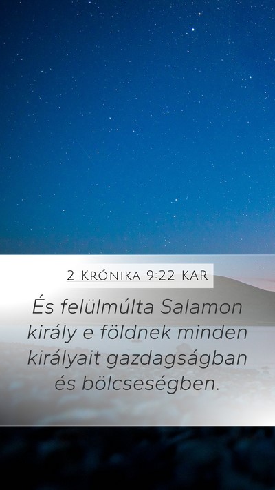 2 Krónika 9:22 KAR Bible Verse Image