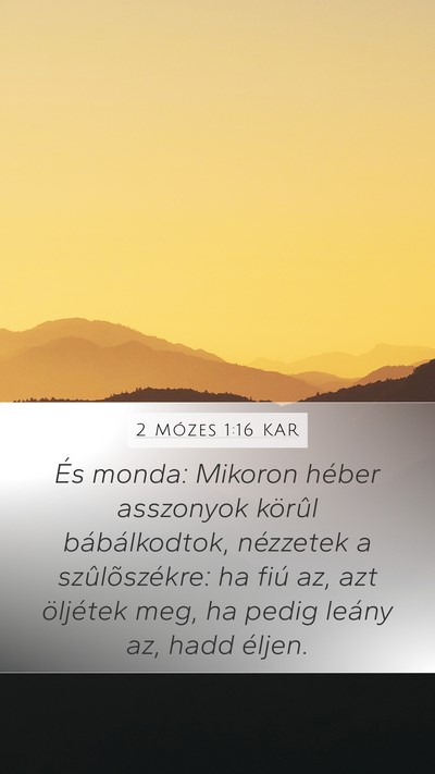 2 Mózes 1:16 KAR Bible Verse Image