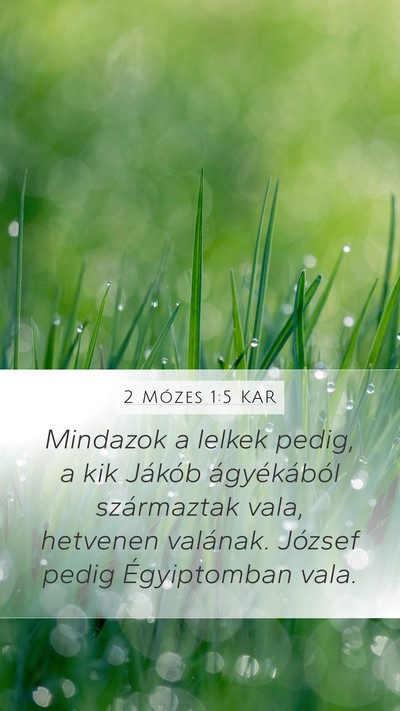 2 Mózes 1:5 KAR Bible Verse Image