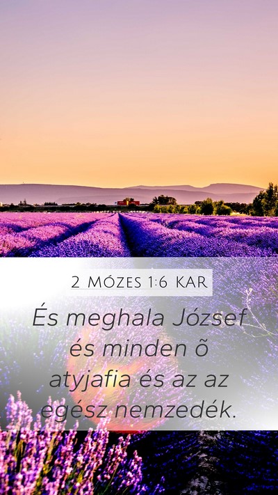 2 Mózes 1:6 KAR Bible Verse Image