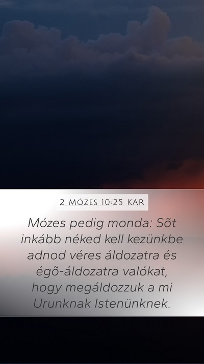 2 Mózes 10:25 KAR Bible Verse Image