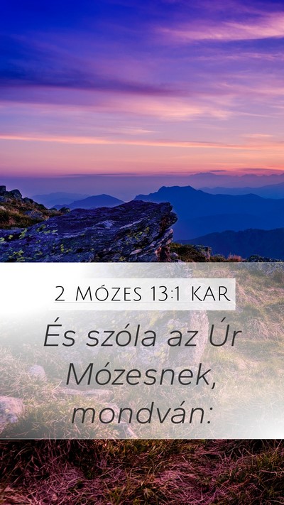 2 Mózes 13:1 KAR Bible Verse Image