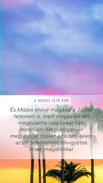 2 Mózes 13:19 KAR Bible Verse Image