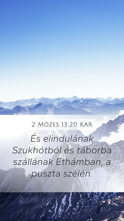 2 Mózes 13:20 KAR Bible Verse Image