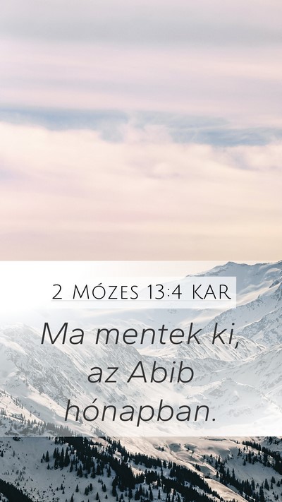 2 Mózes 13:4 KAR Bible Verse Image