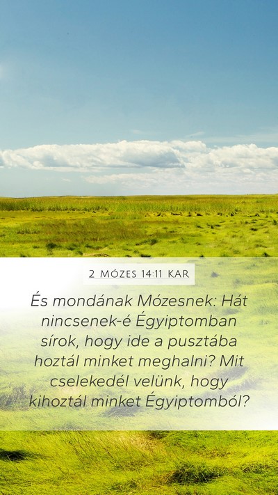 2 Mózes 14:11 KAR Bible Verse Image