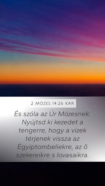 2 Mózes 14:26 KAR Bible Verse Image