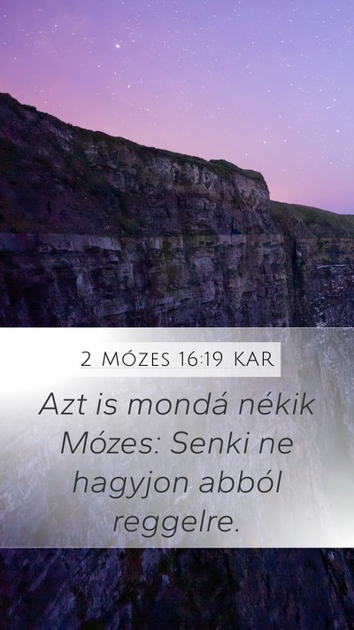 2 Mózes 16:19 KAR Bible Verse Image