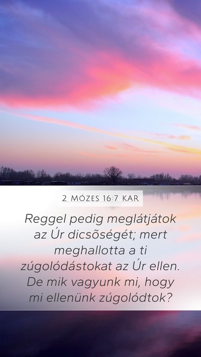 2 Mózes 16:7 KAR Bible Verse Image