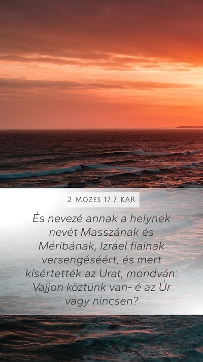 2 Mózes 17:7 KAR Bible Verse Image