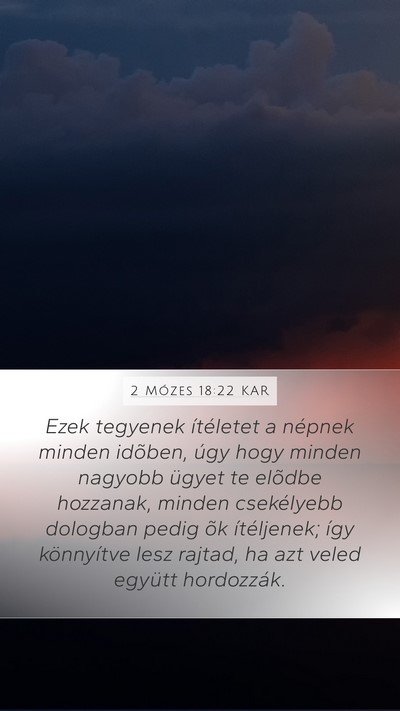 2 Mózes 18:22 KAR Bible Verse Image