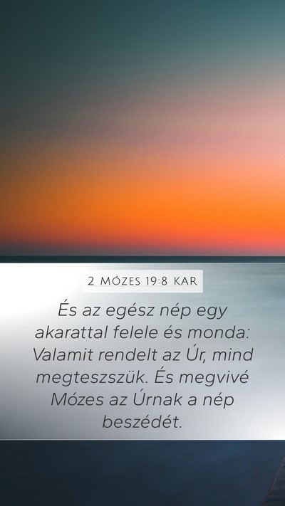 2 Mózes 19:8 KAR Bible Verse Image